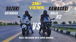 Kawasaki Ninja H2 Vs Suzuki Hayabusa Comparison | First Ninja H2 In Lucknow | Ksc Vlogs