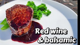 The easiest way to have a nice steak #redwine #balsamic #sauce