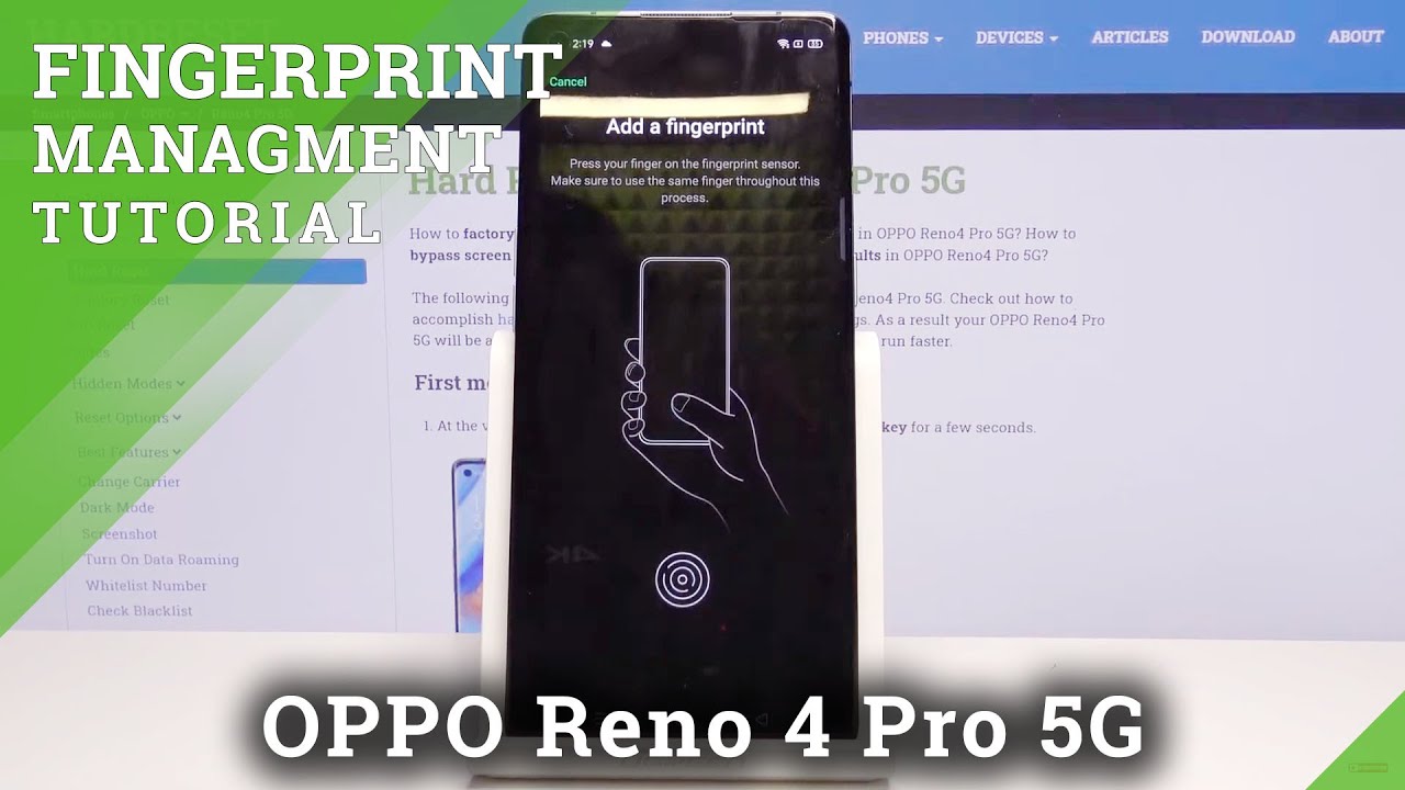 How to Add Fingerprint to OPPO Reno4 Pro 5G – Change Lock Screen Method