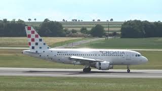 Beautiful landing of a Croatia Airlines A319 at Vienna Airport