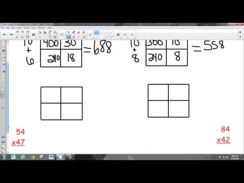 2 digit by 2 digit box multiplication