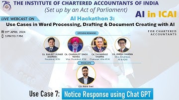 Hackathon 3: Series 1 - Use Case 7 | Notice Response using Chat GPT | CA Rishir Soni