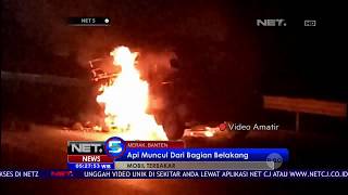 Sebuah Mobil Terbakar Di Tol Tangerang-Merak - Net 5