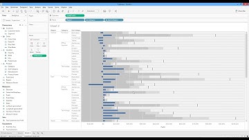 How to Create a Bullet Graph in Tableau. [HD]