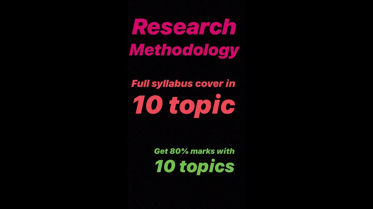 research methodology syllabus for phd madras university