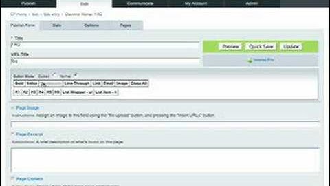 Expression Engine Tutorials - Tour of the backend