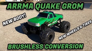 Arrma Quake GROM Brushless Conversion. Speed Test & Skate Park Bash!
