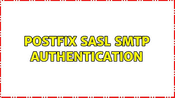 Postfix SASL SMTP authentication