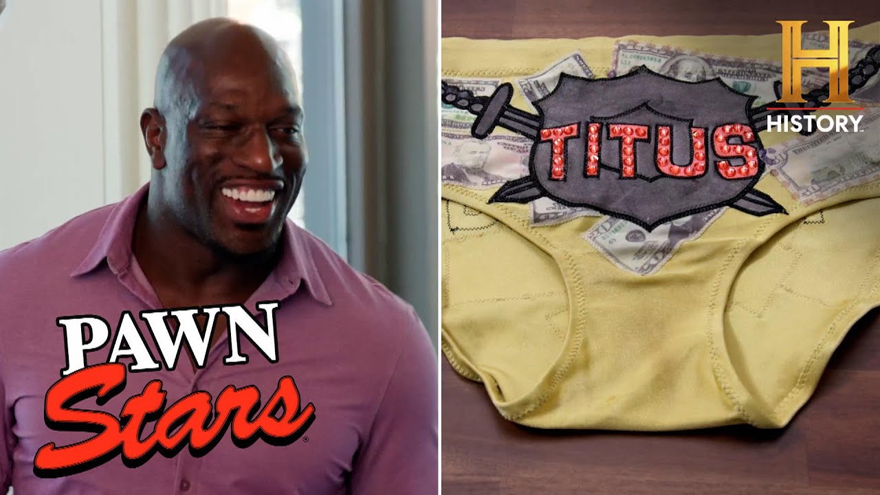 Pawn Stars Do America: CHAMPION ITEM! Titus O'Neil Match-Worn Trunks (Season 2) | Pawn Stars