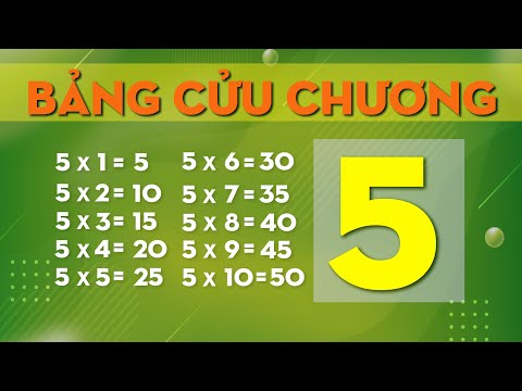 Video Bảng cửu chương 5, bảng nhân 5 | CÚCCU - YouTube