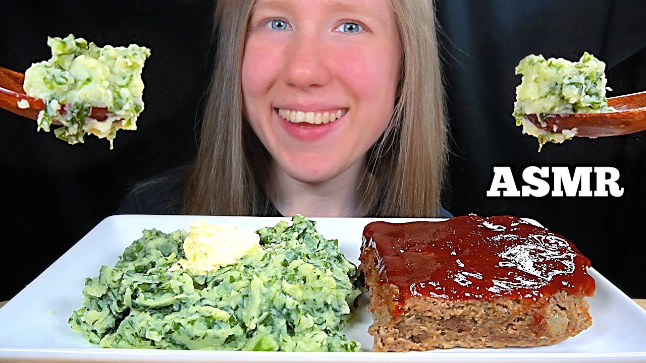 ASMR MEATLOAF & MASHED POTATOES MUKBANG EATING SOUNDS