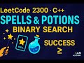 Successful Pairs of Spells and Potions – LeetCode 2300 (C++ Binary Search)