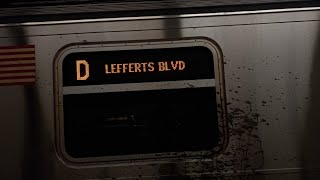 MTA extremely RARE R160 D TRAIN to Lefferts Boulevard at Parsons Boulevard QUEENS