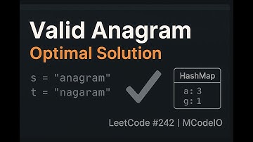 Valid Anagram LeetCode #242 | Optimal Solution Explained | MCodeIO #dsa