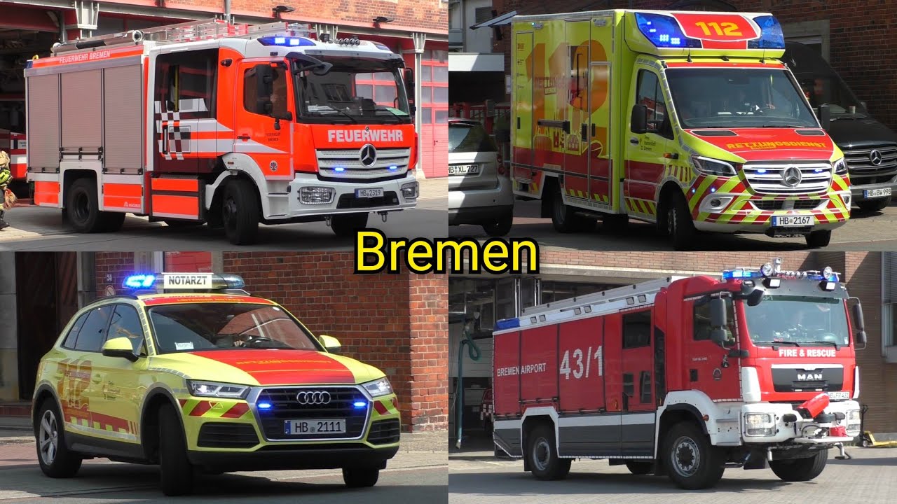 [2  Adventsspecial] Einsatzfahrten Flughafenfeuerwehr, Berufsfeuerwehr und Rettungsdienst Bremen
