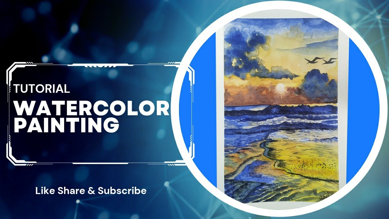 How to draw beautiful scenery in Watercolor Easy Watercolor painting