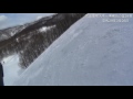 蔵王温泉スキー場横倉の壁38度。平成29年3月26日。Sony HDR-AS100VRで撮影。