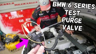 BMW E63 E64 Code P0443 P0444 PURGE CONTROL VALVE TEST. HOW TO TEST PURGE VALVE