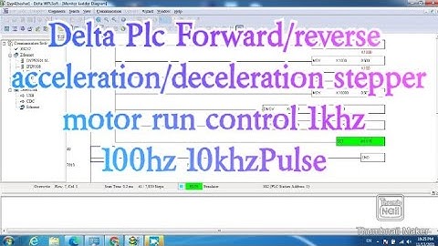 Delta Plc Forward/reverse acceleration/deceleration stepper motor run control 1khz 100hz 10khzPulse