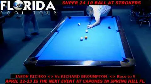 super 24 strokers billiards jason richko vs richar...