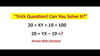 Linear Equations two variables Math Puzzle | CBSE | GCSE | IGCSE | Grade 10 | Russian Math Olympiad