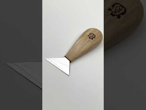 Нож-флажок 70 мм нарезной АЮ-STRYI Profi для геометрической резьбы по дереву, видео 1