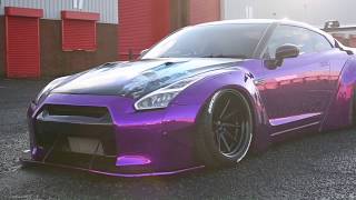 The Liberty Walk Nissan GTR wrapped in Chrome Purple! - YouTube
