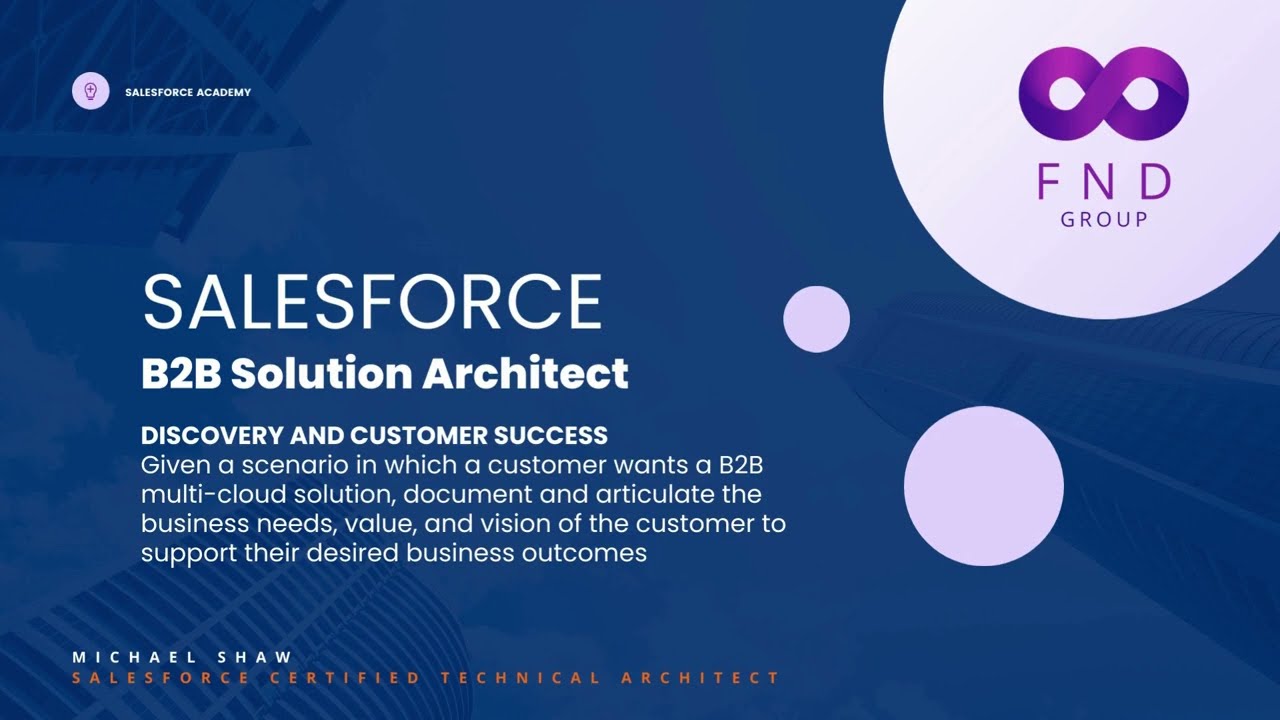 Discovery and Customer Success Part 1 - Salesforce B2B Solution Architect Certification