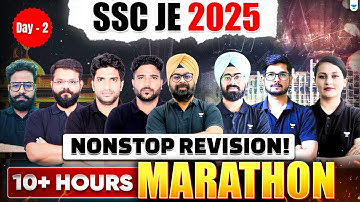 SSC JE 2025 | Nonstop 10+ Hours Marathon | Day 2 | Be Exam Ready!
