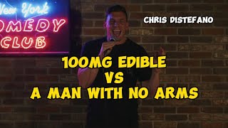 I took 100MG of edibles and was visited by a man with no arms 🤯 #ChrissyCrowdwork