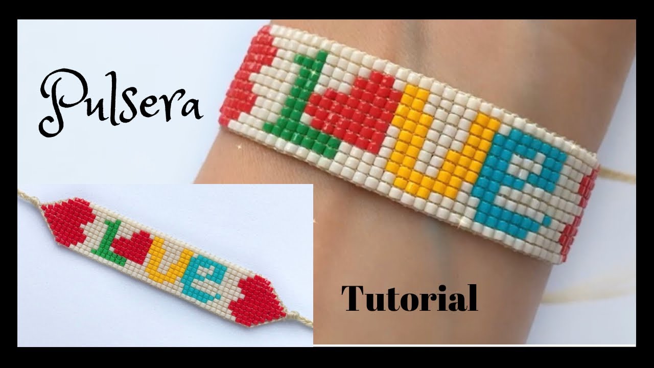 HERMOSA PULSERA EN TELAR MIYUKI BONITO DISEÑO ❤️PASO A PASO DIY
