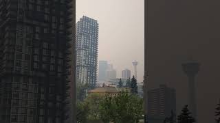 Jasper, Alberta wildfire smoke blankets downtown Calgary