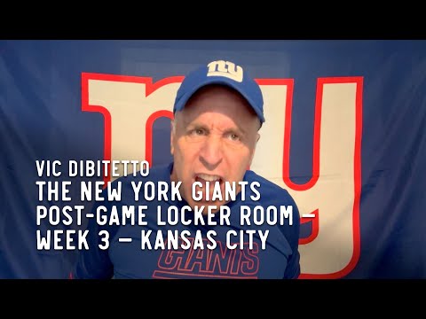 The New York Giants Post-Game Locker Room — Week 3 — Kansas City