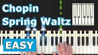 Chopin - Spring Waltz (Mariage d'Amour) - Piano Tutorial Easy - (Synthesia) chords