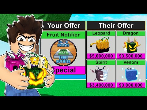 I Traded fruit notifiers for 24 hours and got FILTHY RICH! Roblox Blox Fruits