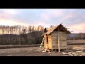 Building a Wooden House Alone | Wall and Roof | #02