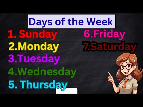 Days of the Week/ Sunday to Saturday/ Weekdays name/ Sunday Monday @Nimalanstartv21
