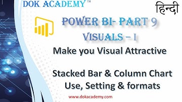 Power BI in Hindi Part 9:- Visual Part 1:- Stacked Bar & Columns chart format & Setting