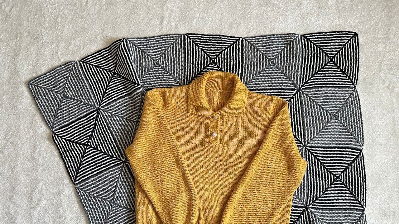 쟁여놓은 실을 없애기 위한 실파먹기 2026 프로젝트 가동! - 대바늘 담요1개 , 스웨터1개 완성🔥