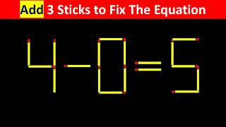 Brain Test - Improve IQ - Fix The Equation #matchstickpuzzle #simplylogical #braintest