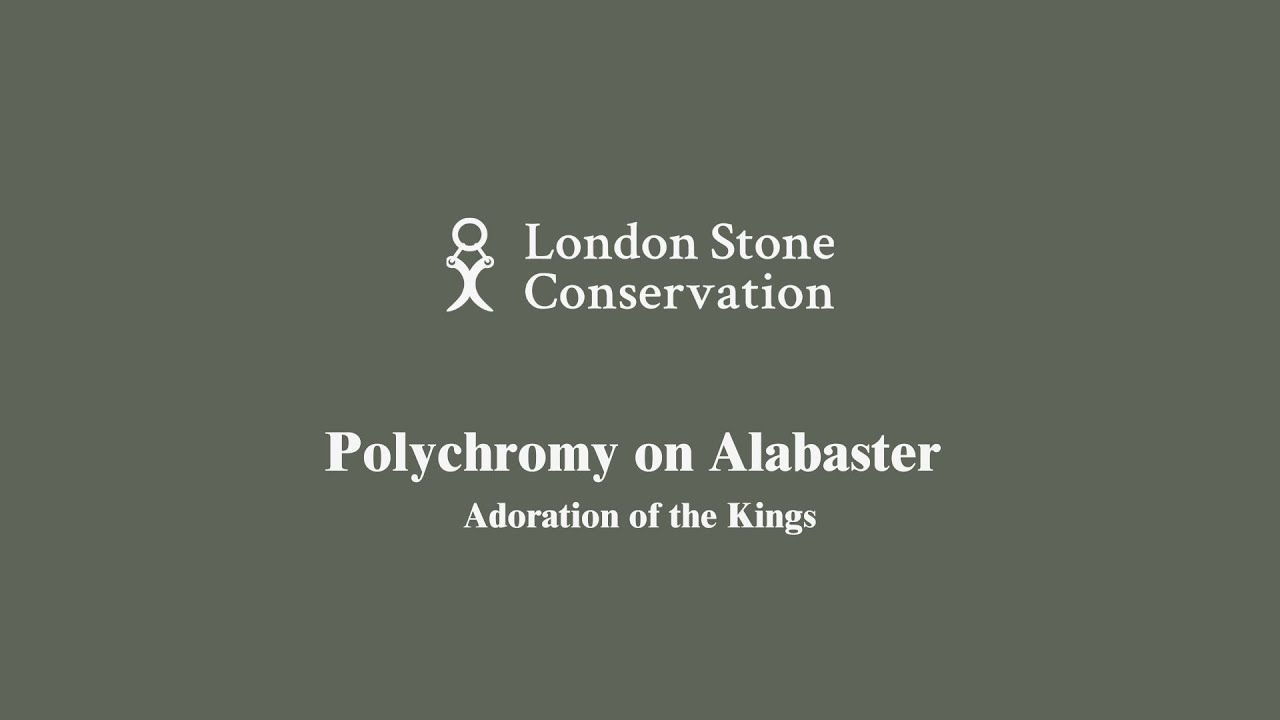 London Stone Conservation : Polychromy on Alabaster carving Nottingham city museums