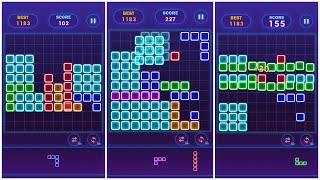 Glow Block Puzzle🔹Glow Themed Classic Block Puzzle #05 - Gameplay Walkthrough (iOS, Android) screenshot 2