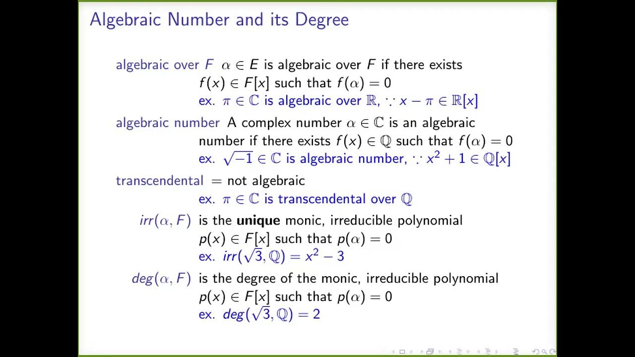 ME010201 Advanced Abstract Algebra Section 29 Introduction to Field