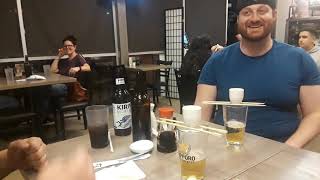 Saki bombs with friends