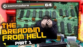 Commodore 64 breadbin from hell repair Part 1 - somebody really messed up this one
