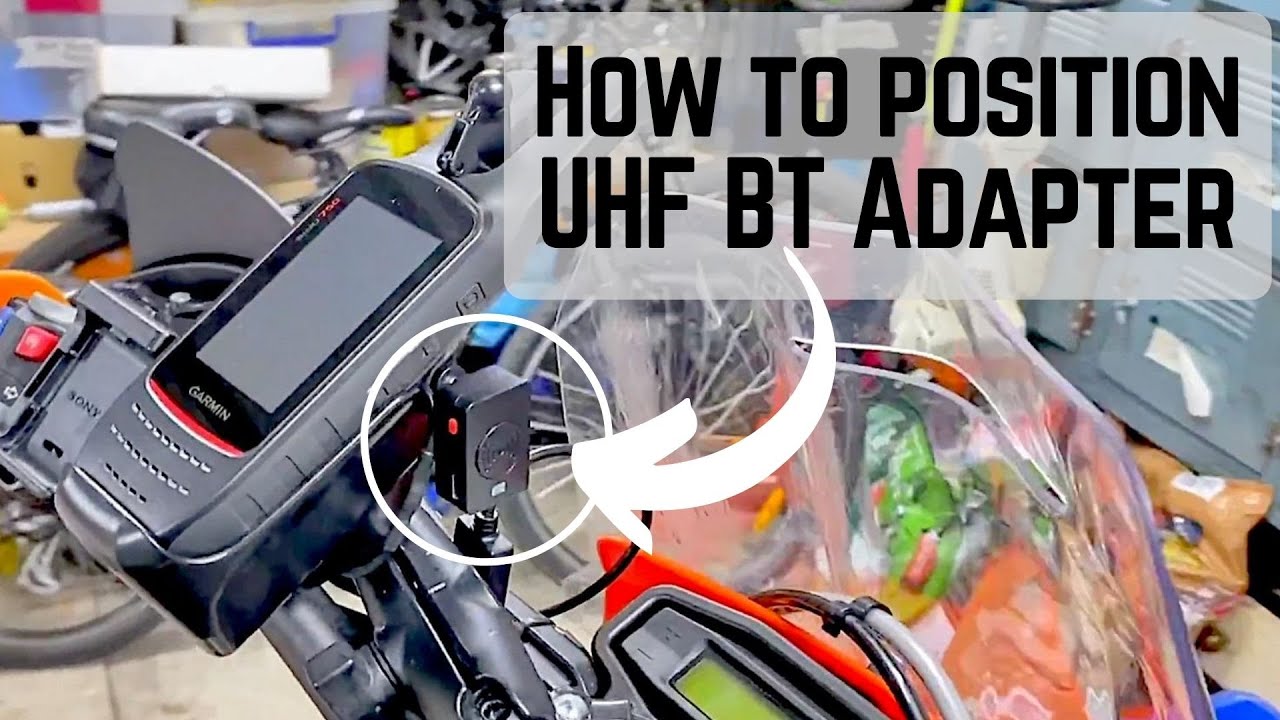Positioning the UHF Bluetooth adapter on the bike