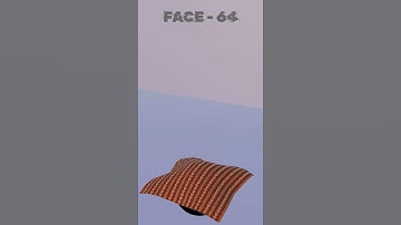 1 Face vs 1024 Faces Cloth Simulation 🤯 #games #relaxing #satisfying #animation #shorts #simulation