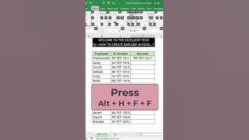Create Barcode in Excel in Just 30 Seconds #MS.excel tips & tricks @HamidShah-5M-