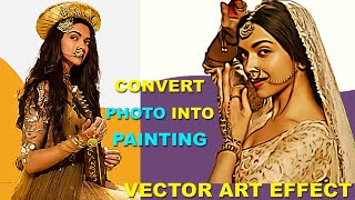 How to Turn Photos into Cartoon | Vector Art Effect in Photoshop | Deepika Padukone Painting