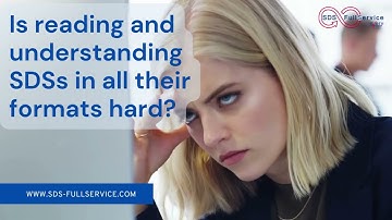 Simplified SDS (Safety Data Sheet) for a quick overview of key information - SDS-FullService